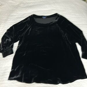 W by Worth velvet tunic XL silk/rayon EUC